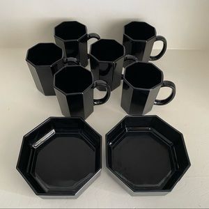 Vintage Arcoroc France mugs and bowls